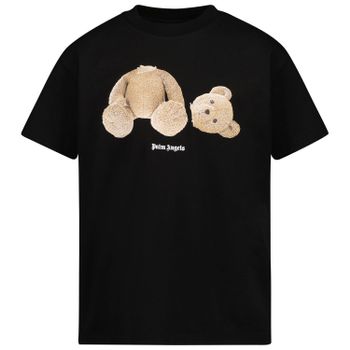 Palm Angels PBAA001F22JER001 kinder t-shirt zwart Afbeelding van Palm Angels PBAA001F22JER001 kinder t-shirt zwart