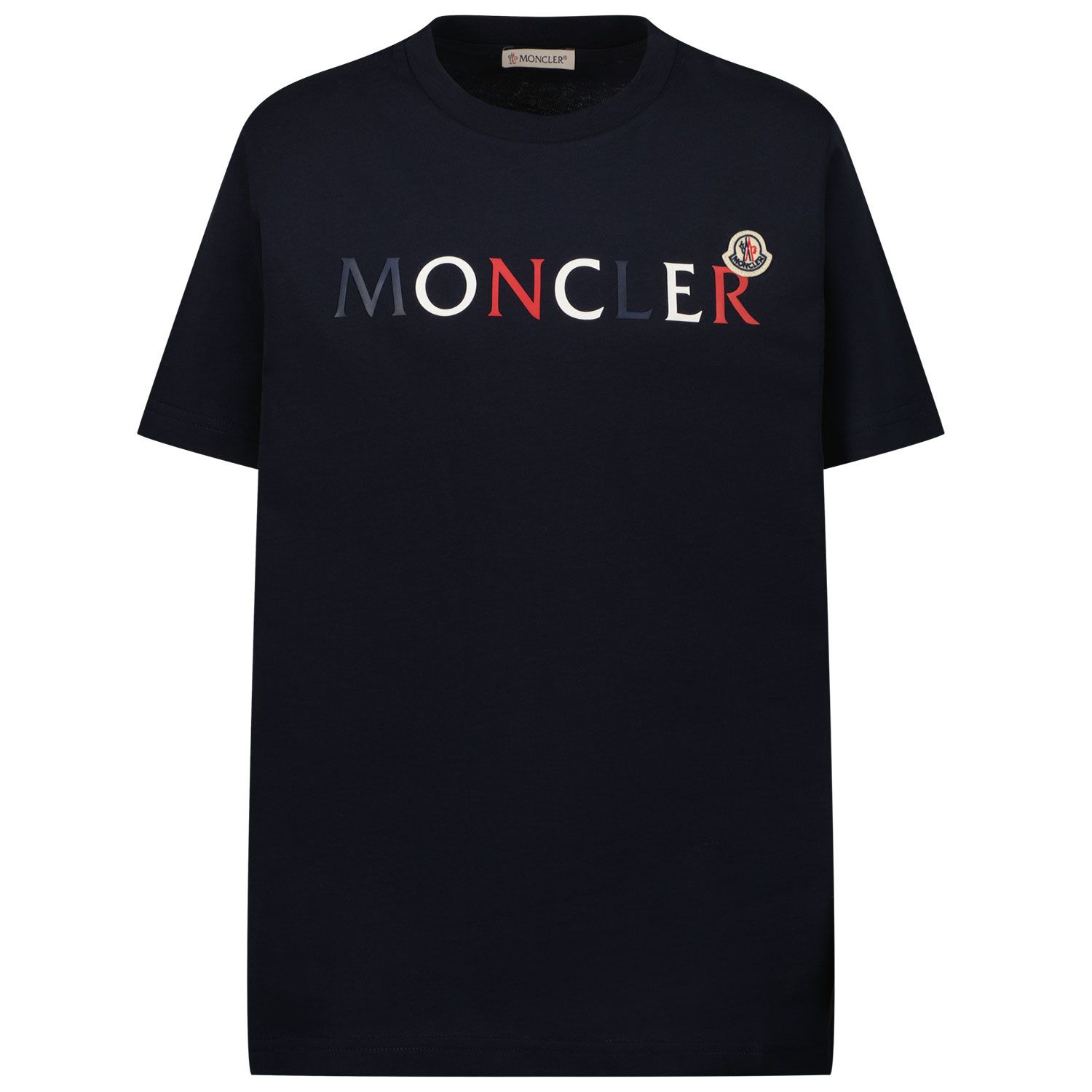 Picture of Moncler 8C00037 kids t-shirt navy