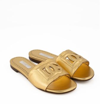 Dolce & Gabbana D11032 A5439 Kinder-Flip-Flops Gold Bild von Dolce & Gabbana D11032 A5439 Kinder-Flip-Flops Gold