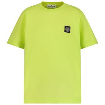 Stone Island 771620147 kinder t-shirt lime Afbeelding van Stone Island 771620147 kinder t-shirt lime