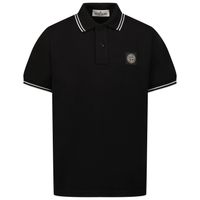 Picture of Stone Island 761621348 kids polo shirt black
