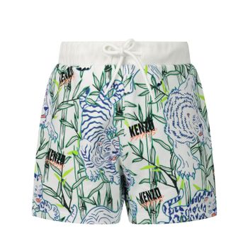 Kenzo KQ25527 baby shorts wit/groen Afbeelding van Kenzo KQ25527 baby shorts wit/groen
