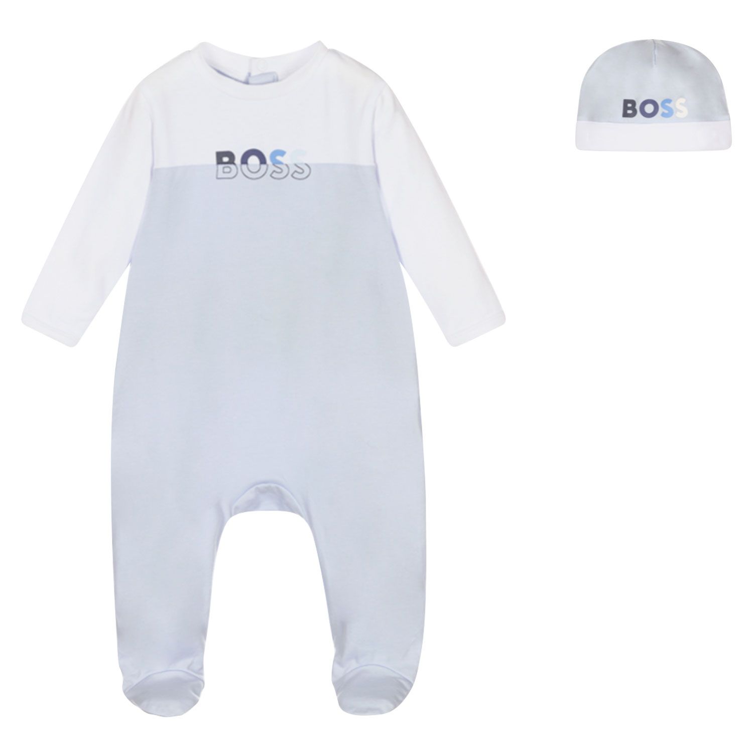 Picture of Boss J98359 baby playsuit light blue