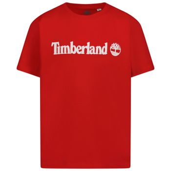 Timberland T25T29 kinder t-shirt rood Afbeelding van Timberland T25T29 kinder t-shirt rood