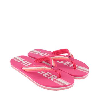 Tommy Hilfiger 30669B kinderslippers fuchsia Afbeelding van Tommy Hilfiger 30669B kinderslippers fuchsia