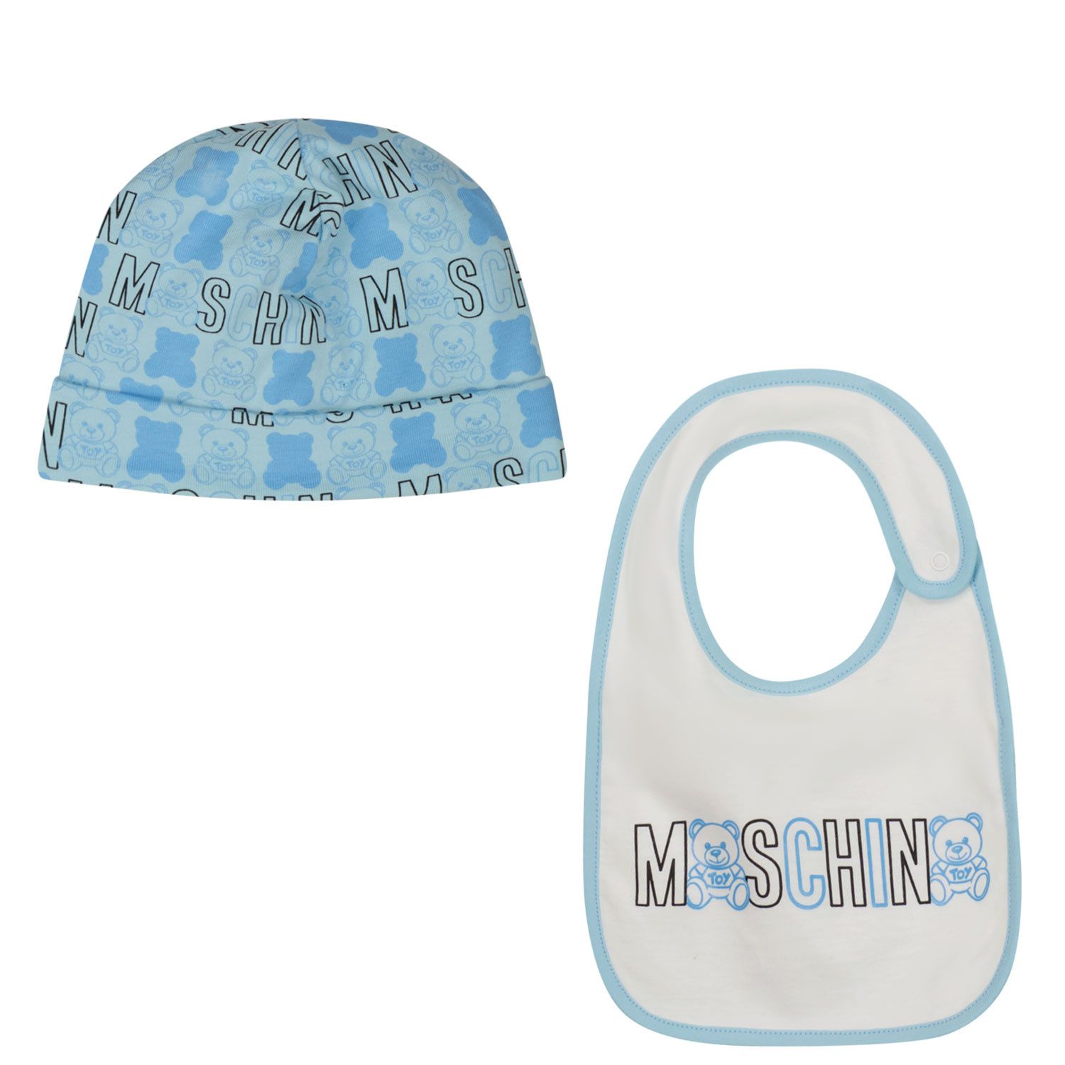 Picture of Moschino MMY03E baby hat light blue