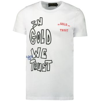 in Gold We Trust THE JUICE heren t-shirt wit Afbeelding van in Gold We Trust THE JUICE heren t-shirt wit