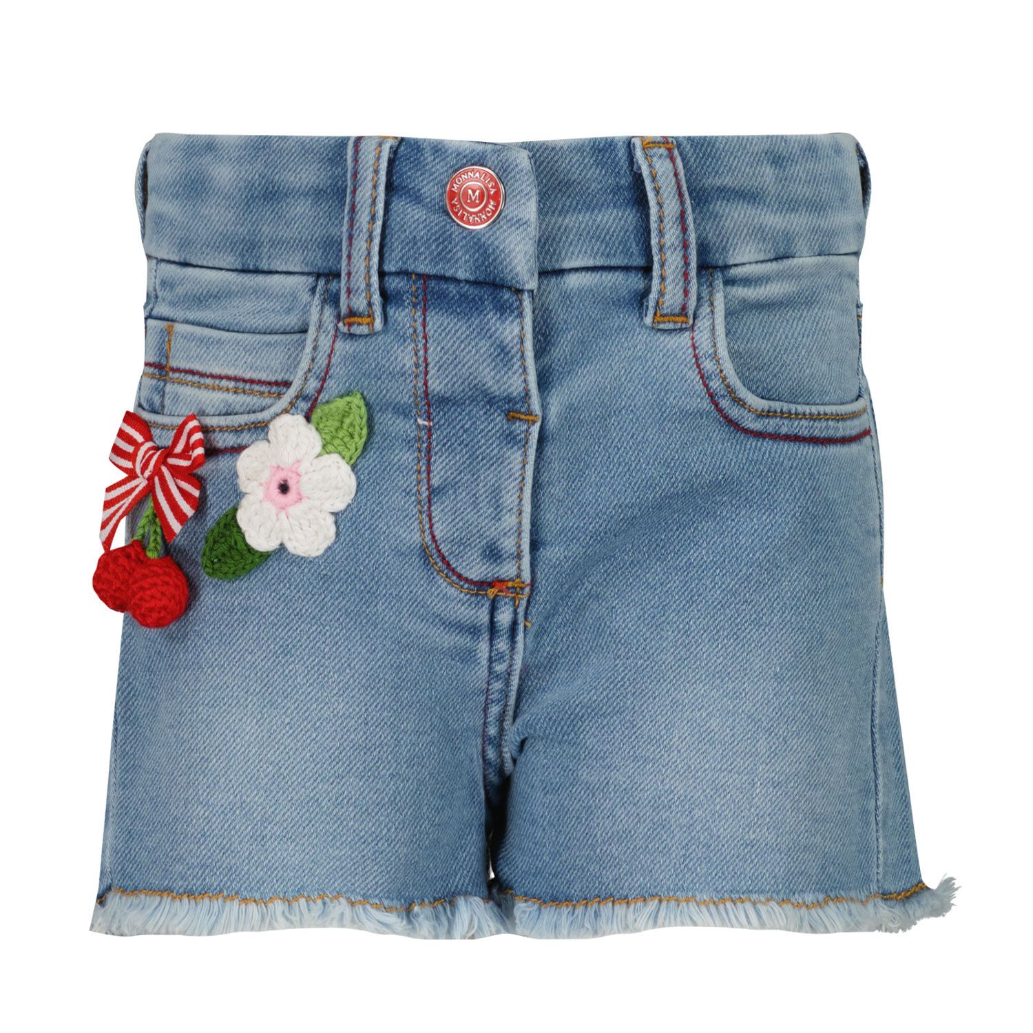 Picture of MonnaLisa 399413 baby shorts jeans