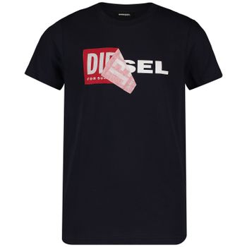 Diesel 00J3ZN kinder t-shirt zwart Afbeelding van Diesel 00J3ZN kinder t-shirt zwart