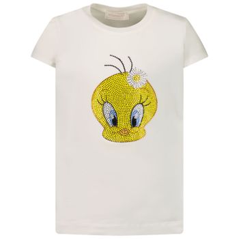 MonnaLisa 199609 kinder t-shirt wit Afbeelding van MonnaLisa 199609 kinder t-shirt wit