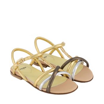 Fendi JFR352 UJ3 kindersandalen zilver Afbeelding van Fendi JFR352 UJ3 kindersandalen zilver