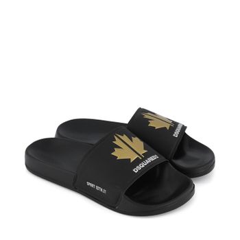 Dsquared2 DY0003 kinderslippers zwart Afbeelding van Dsquared2 DY0003 kinderslippers zwart