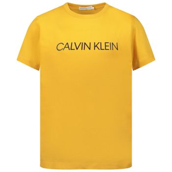 Calvin Klein IB0IB00347 kinder t-shirt oker Afbeelding van Calvin Klein IB0IB00347 kinder t-shirt oker
