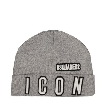 Dsquared2 DQ04IE babymutsje grijs Afbeelding van Dsquared2 DQ04IE babymutsje grijs