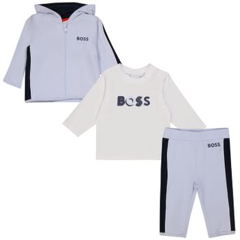 Boss J98369 baby joggingpak licht blauw Afbeelding van Boss J98369 baby joggingpak licht blauw