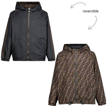 Fendi JUA080 kinderjas zwart Afbeelding van Fendi JUA080 kinderjas zwart
