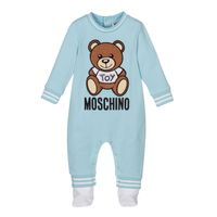 Picture of Moschino MUY03X baby playsuit light blue