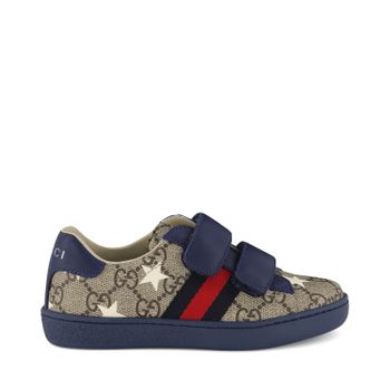 Gucci 463090 HYY30 kindersneakers beige/blauw Afbeelding van Gucci 463090 HYY30 kindersneakers beige/blauw