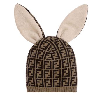 Fendi BUP025 babymutsje bruin Afbeelding van Fendi BUP025 babymutsje bruin