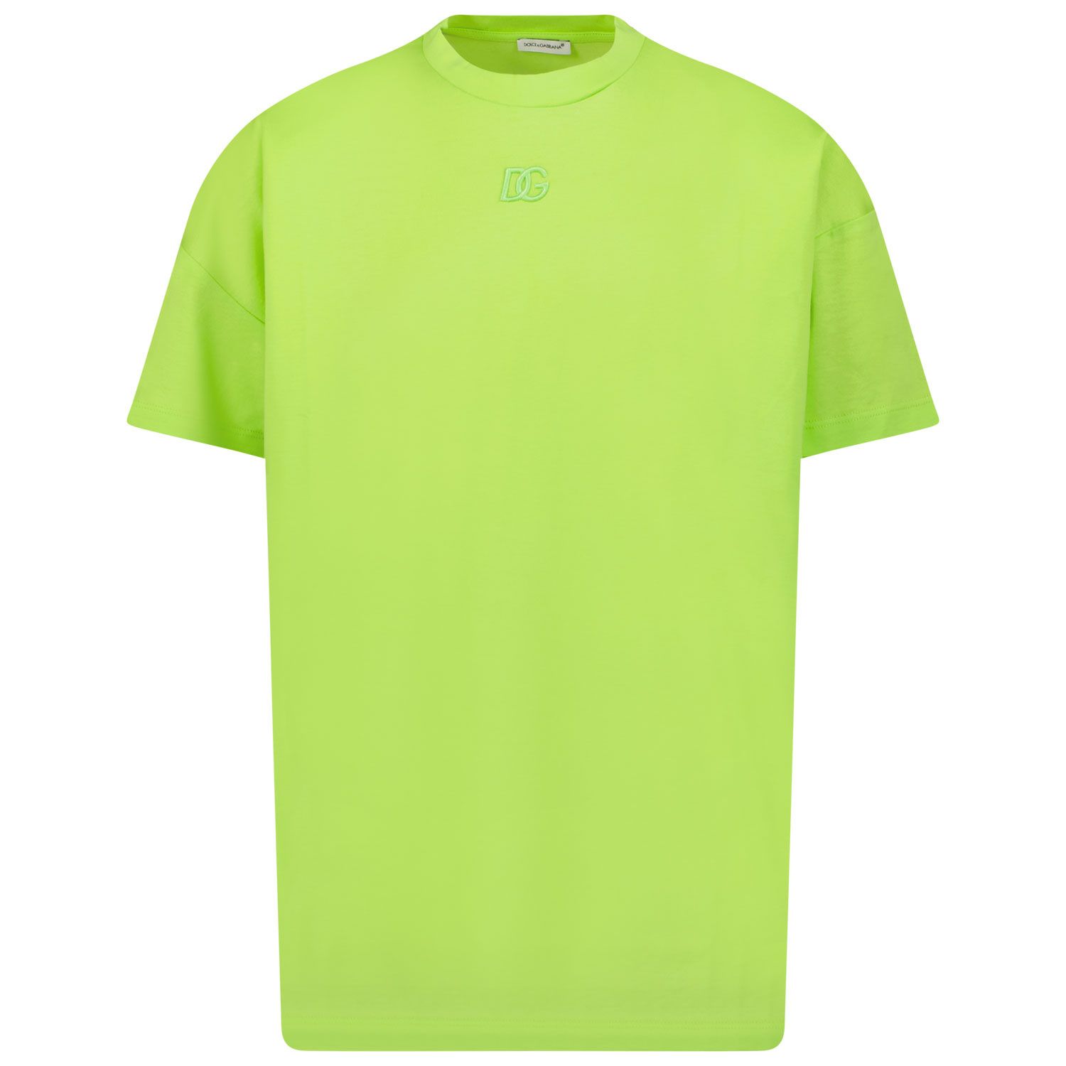 Picture of Dolce & Gabbana L4JTER kids t-shirt fluoro green