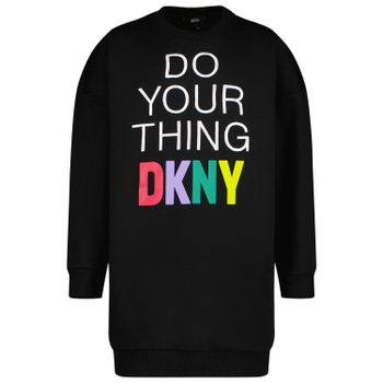 DKNY D32860 kinderjurk zwart Afbeelding van DKNY D32860 kinderjurk zwart