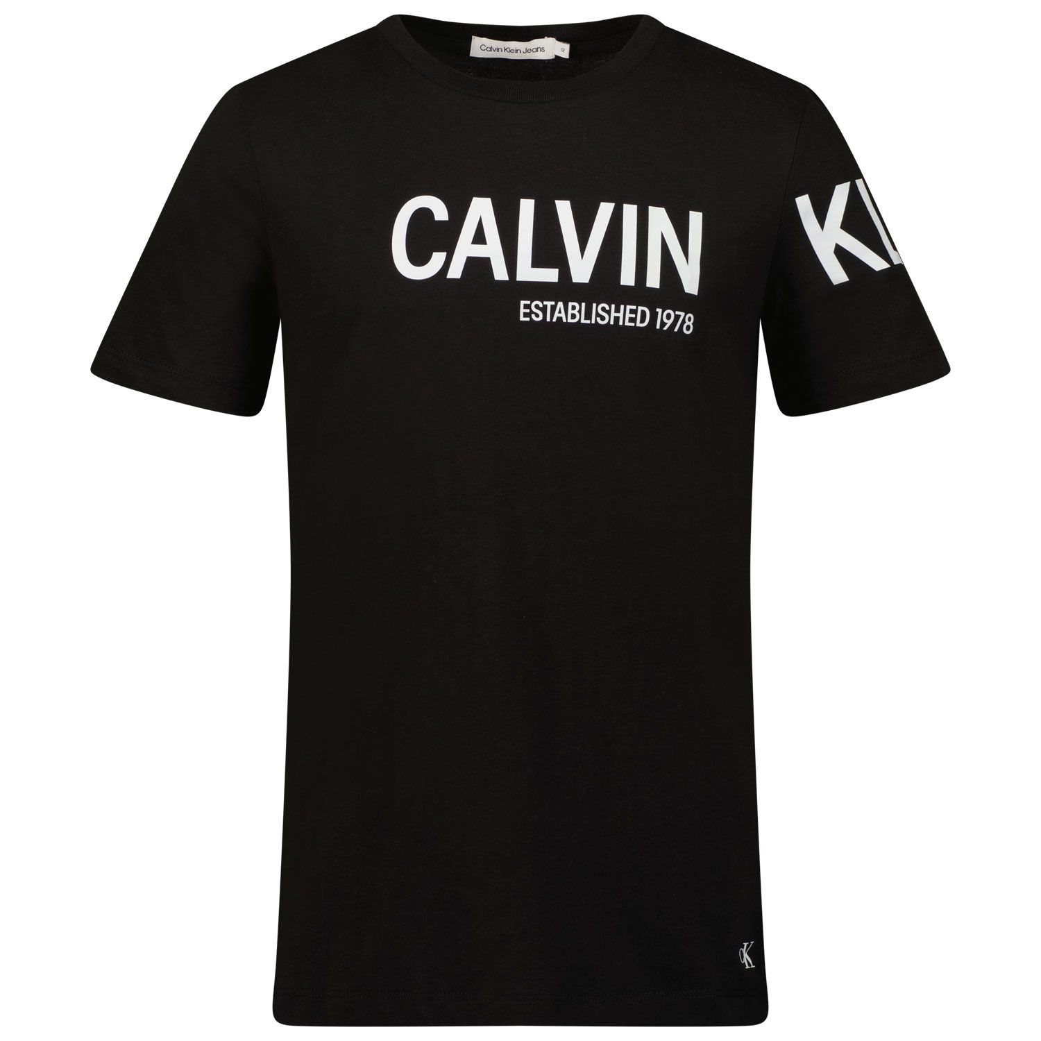 Picture of Calvin Klein IB0IB01107 kids t-shirt black