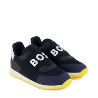 Picture of Boss J09178 kids sneakers navy