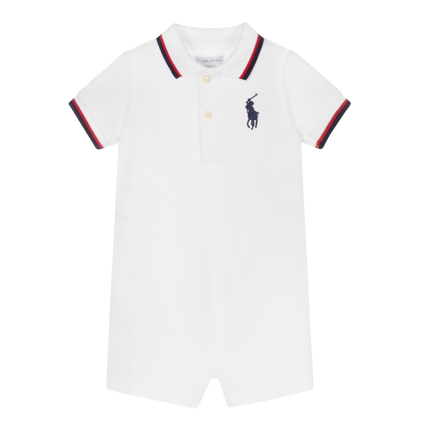 Picture of Ralph Lauren 320865736 baby playsuit white