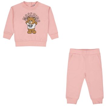 Moschino MUK03PLCA40 baby joggingpak licht roze Afbeelding van Moschino MUK03PLCA40 baby joggingpak licht roze