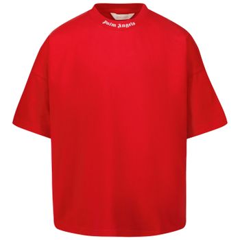Palm Angels PBAA002F22JER003 kinder t-shirt rood Afbeelding van Palm Angels PBAA002F22JER003 kinder t-shirt rood