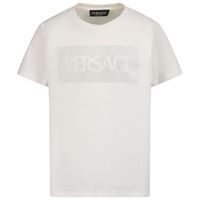 Picture of Versace 1000052 1A1343 kids t-shirt white