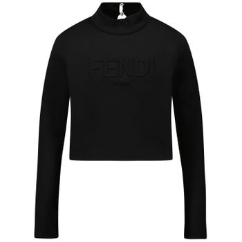 Fendi JFI237 7AJ kinder t-shirt zwart Afbeelding van Fendi JFI237 7AJ kinder t-shirt zwart