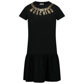 Moschino HDV0AH kinderjurk zwart Afbeelding van Moschino HDV0AH kinderjurk zwart