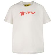 Afbeelding van Off-White OBAA002S22JER003 kinder t-shirt wit/rood