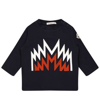 Moncler 9518D000068790M baby t-shirt navy Afbeelding van Moncler 9518D000068790M baby t-shirt navy