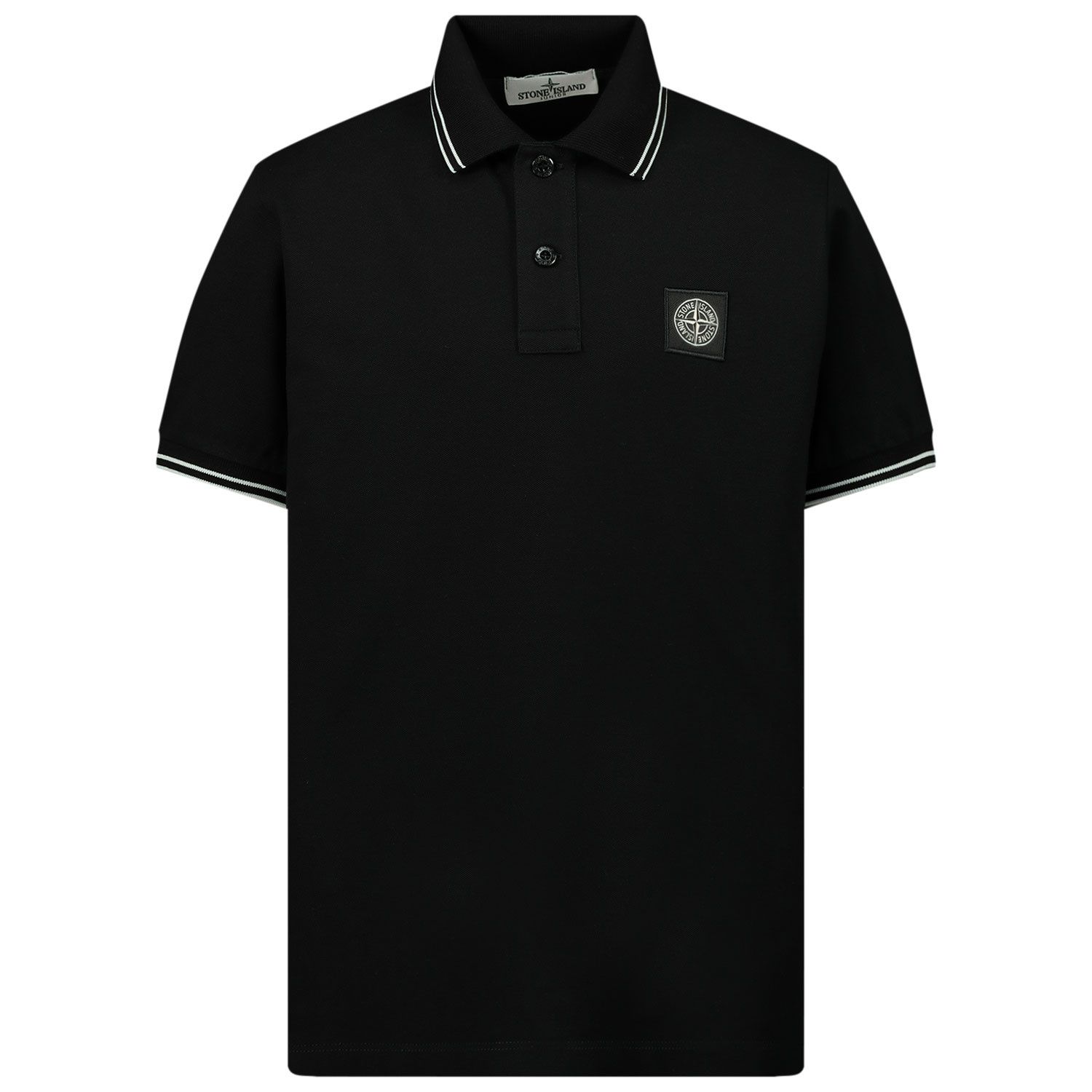 Picture of Stone Island 21348 kids polo shirt black