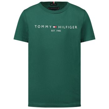 Tommy Hilfiger KB0KB05844 kinder t-shirt groen Afbeelding van Tommy Hilfiger KB0KB05844 kinder t-shirt groen