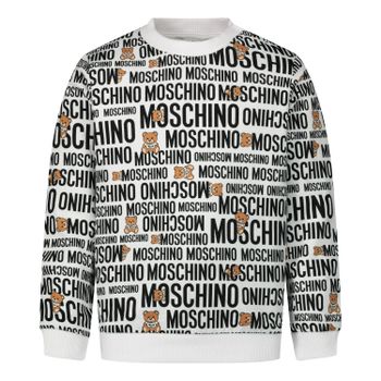 Moschino MZF02P baby trui wit Afbeelding van Moschino MZF02P baby trui wit