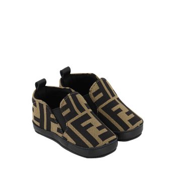 Fendi BMR058 babyschoenen bruin Afbeelding van Fendi BMR058 babyschoenen bruin