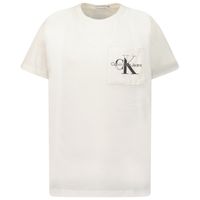 Picture of Calvin Klein IB0IB01345 kids t-shirt off white