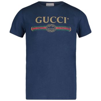 Gucci 503628 kinder t-shirt navy Afbeelding van Gucci 503628 kinder t-shirt navy