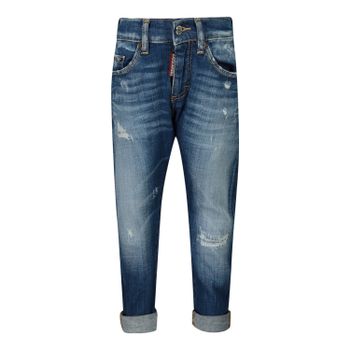 Dsquared2 DQ01TC D005H babybroekje jeans Afbeelding van Dsquared2 DQ01TC D005H babybroekje jeans