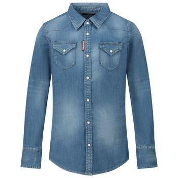 Dsquared2 DQ02DG kinder overhemd jeans Afbeelding van Dsquared2 DQ02DG kinder overhemd jeans