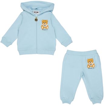 Moschino MUK03NLCA40 baby joggingpak licht blauw Afbeelding van Moschino MUK03NLCA40 baby joggingpak licht blauw
