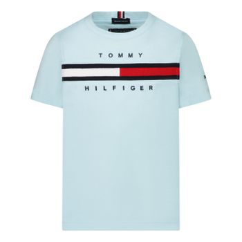 Tommy Hilfiger KB0KB06532 B baby t-shirt turquoise Afbeelding van Tommy Hilfiger KB0KB06532 B baby t-shirt turquoise