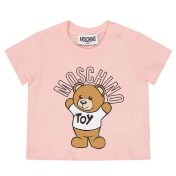 Moschino MUM032LAA01 baby t-shirt licht roze Afbeelding van Moschino MUM032LAA01 baby t-shirt licht roze