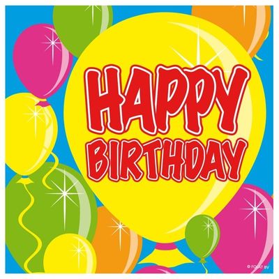 Servet Ballloons Happy Birthday/20s