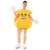 Afbeelding van M&M pak geel volwassen kostuum