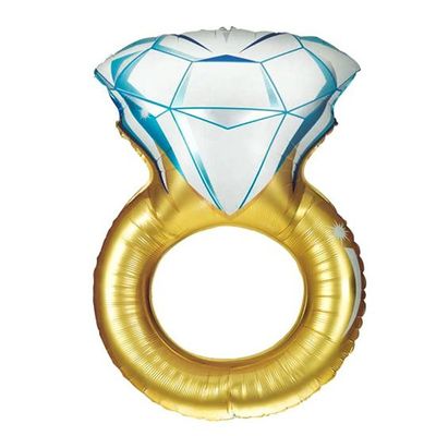 Foto van Ballon Folie Ring met Diamant
