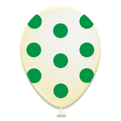 Ballonnen Groene Stippen 6st